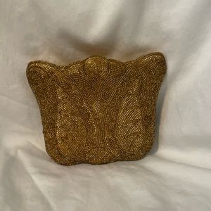 Gold Beaded Art Deco Style Purse